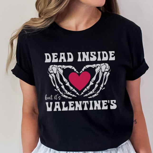 Camiseta Esqueleto do dia de os namorados, Namorados Gótico (Criador carregado)