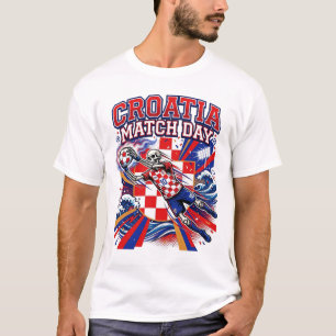 Camiseta Esqueleto do Dia de Partida da Croácia Nations Hig
