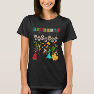 Camiseta Esqueleto do Dia dos Mortos - Dia dos Mortos Mexic