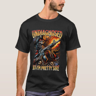 Camiseta Esqueleto do Meme do Autismo Tismo Não Diagnostica