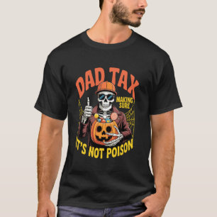 Camiseta Esqueleto do Papai do Halloween de Imposto Garanti