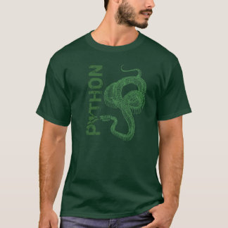 Camiseta Esqueleto do pitão, cobra bobinado pronto para
