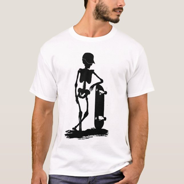 Camiseta Esqueleto do skate (Frente)