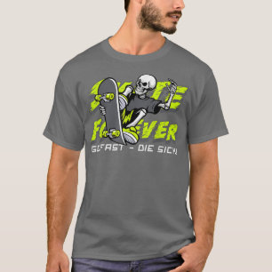 Camiseta Esqueleto do skate Mens 
