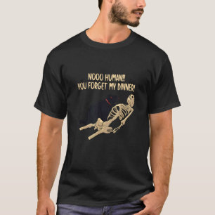 Camiseta Esqueleto E Gatinho Gato Engraçado Dono de Animal