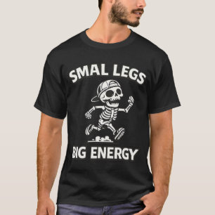 Camiseta Esqueleto Engraçado Correndo - Pernas Pequenas Gra