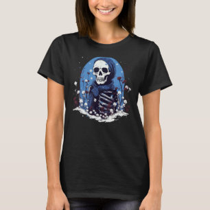 Camiseta Esqueleto engraçado de roupas de inverno e neve pa