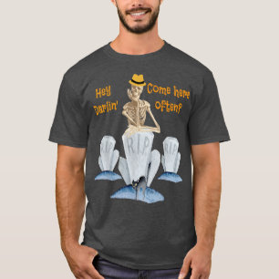 Camiseta Esqueleto Engraçado do Halloween, Insuflação, Esqu
