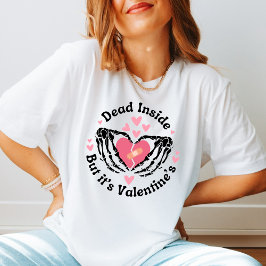 Camiseta Esqueleto engraçado e sarcástico do Dia Anti-Valen