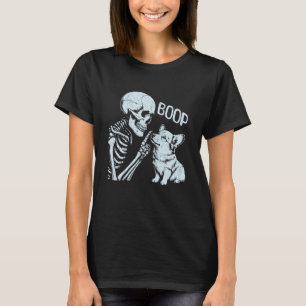 Camiseta Esqueleto Engraçado Mão Goth Boop Nariz de Cachorr
