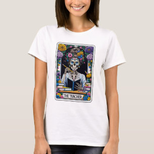 Camiseta Esqueleto Engraçado O Professor Tarot