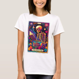 Camiseta Esqueleto Engraçado Tarot Do Leitor