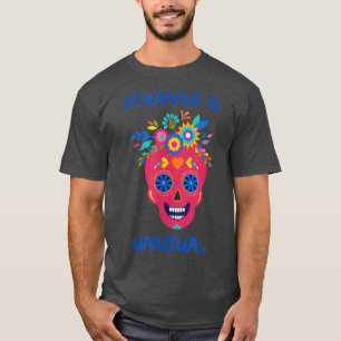 Camiseta Esqueleto Feliz Estranho e Incomum Açúcar Skull T-