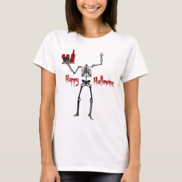 Camiseta Esqueleto Feliz Halloween Sem Cabeça