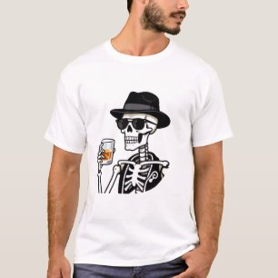 Camiseta esqueleto fumante