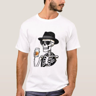Camiseta esqueleto fumante