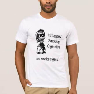 Camiseta Esqueleto Fumante De Cigarro