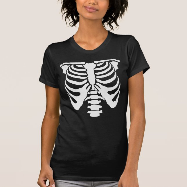 Camiseta ESQUELETO - Gaiola das costelas e espinal (Frente)