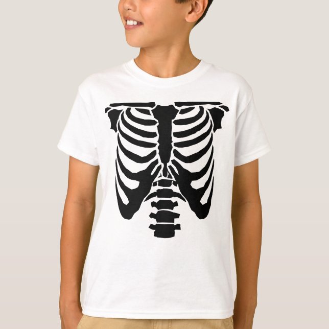 Camiseta ESQUELETO - Gaiola das costelas e espinal (Frente)