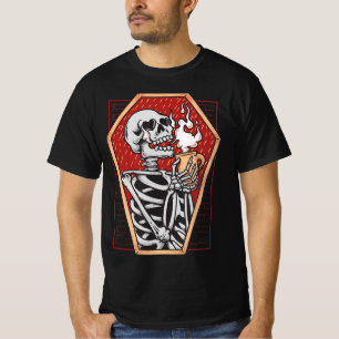 Camiseta Esqueleto Gótico no Gótico de Coffin Mall Aest Hal