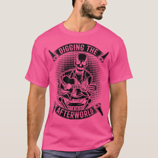 Camiseta Esqueleto Guitarista das Mulheres - Instrumento Ac
