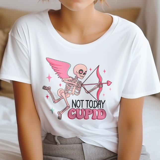 Camiseta Esqueleto Hoje Não É Anti-Valentina Cupido (Criador carregado)