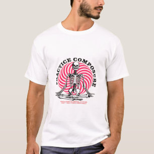 Camiseta Esqueleto Humano Engraçado Ioga Esqueleto Ioga Ske