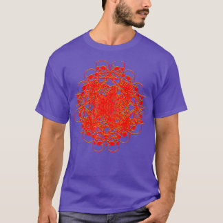 Camiseta Esqueleto Kaleidoscópio Padrão de Trippy EBoy E
