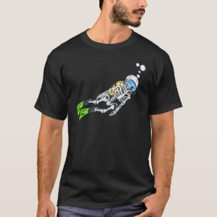 Camiseta Esqueleto Mergulho Halloween Mergulhador