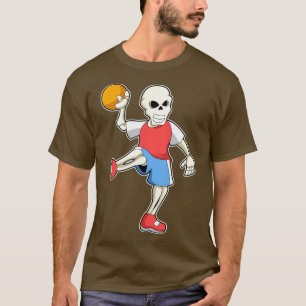 Camiseta Esqueleto no jogador de Andebol com Handball