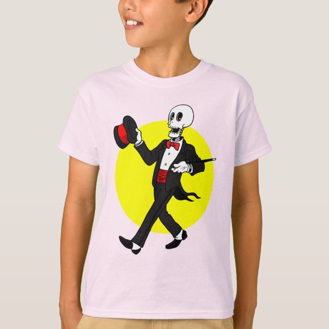 Camiseta Esqueleto no terno Tuxedo (Frente)