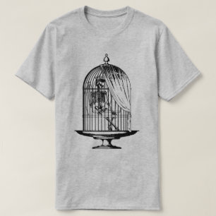 Camiseta Esqueleto numa Birdcage