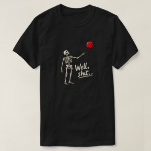 Camiseta Esqueleto Perdeu Balão, Humor Negro Halloween