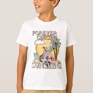 Camiseta Esqueleto "Perseguir Sunshine" na Praia