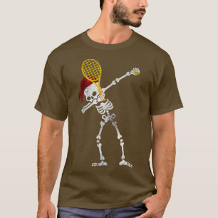 Camiseta Esqueleto Pirata De tênis Dabbing A Pele Tocando O