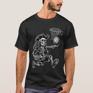 Camiseta Esqueleto Pirata Esqueleto Engraçado Halloween Esq