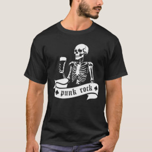 Camiseta esqueleto punk rock
