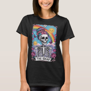 Camiseta Esqueleto Sarcástico O Cartão de Tarot Divertido I