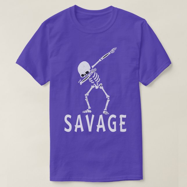 Camiseta Esqueleto Savage Dabbing  (Frente do Design)