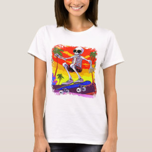 Camiseta Esqueleto Skatista - Caveira