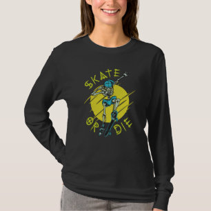 Camiseta Esqueleto Skatista Morra Patinando