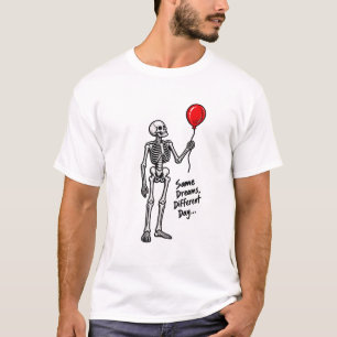 Camiseta Esqueleto Sonhador de Halloween