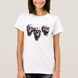 Camiseta Esqueleto sorridente vira Design - Arte maluca e d