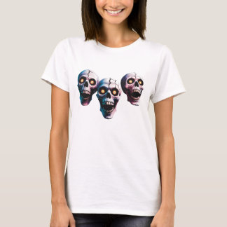 Camiseta Esqueleto sorridente vira Design - Arte maluca e d