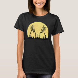 Camiseta Esqueleto Tocando Solo de Guitarra Elétrica no Cem