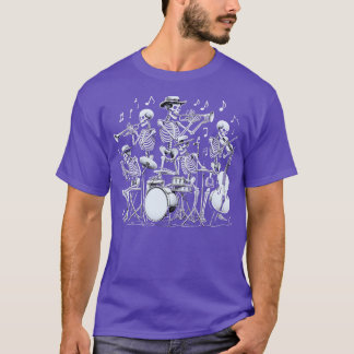 Camiseta esqueleto tocando violão perfeito para qualquer am