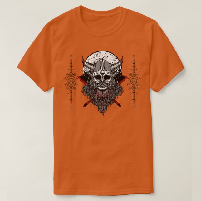 Camiseta Esqueleto Viking (Frente do Design)
