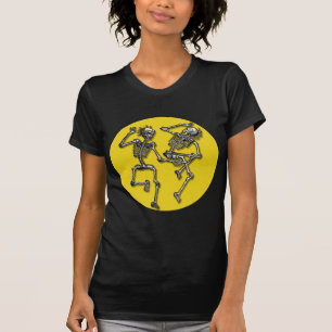 Camiseta Esqueletos da dança com a Lua cheia para o Dia da