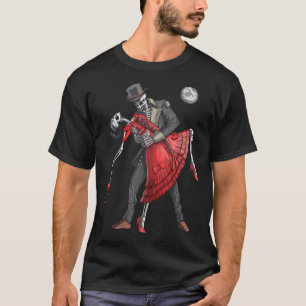 Camiseta Esqueletos Góticos Dançando