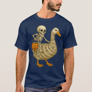 Camiseta Esqueletrizando Mamãe Goose Halloween Engraçado Pu